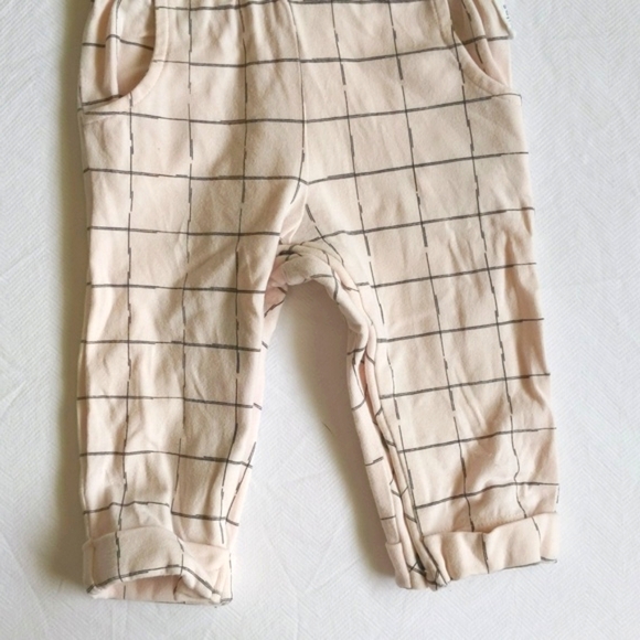 miles baby modern grid print jumpsuit with ruffles 3 months baby girl - Picture 3 of 7